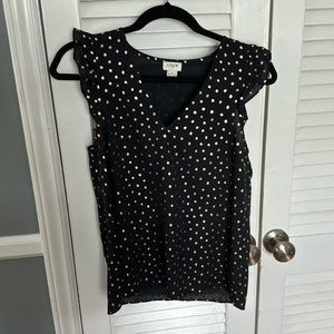 Black and gold J Crew shirt